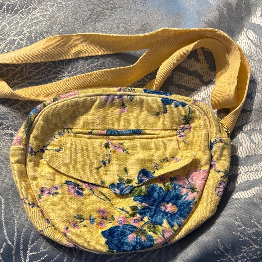 LoveShack Fancy Yellow Floral Crossbody Bag